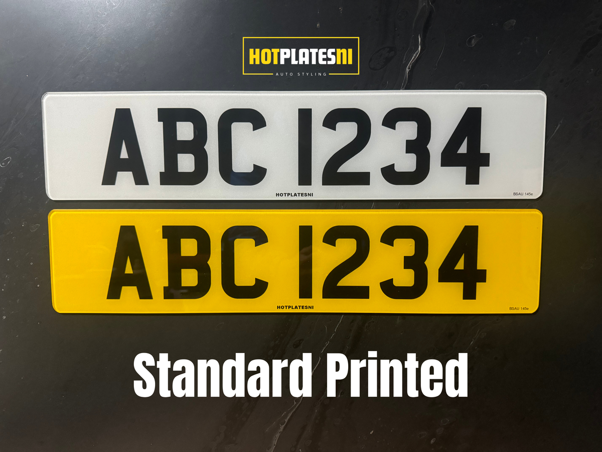 Road Legal Standard Printed Plates