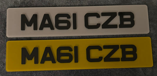 4D Acrylic Show plates (Not For Road Use)