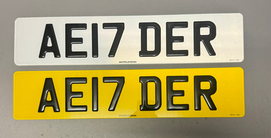 Custom Number Plates - Standard printed, 3D Gel & 4D Acrylic